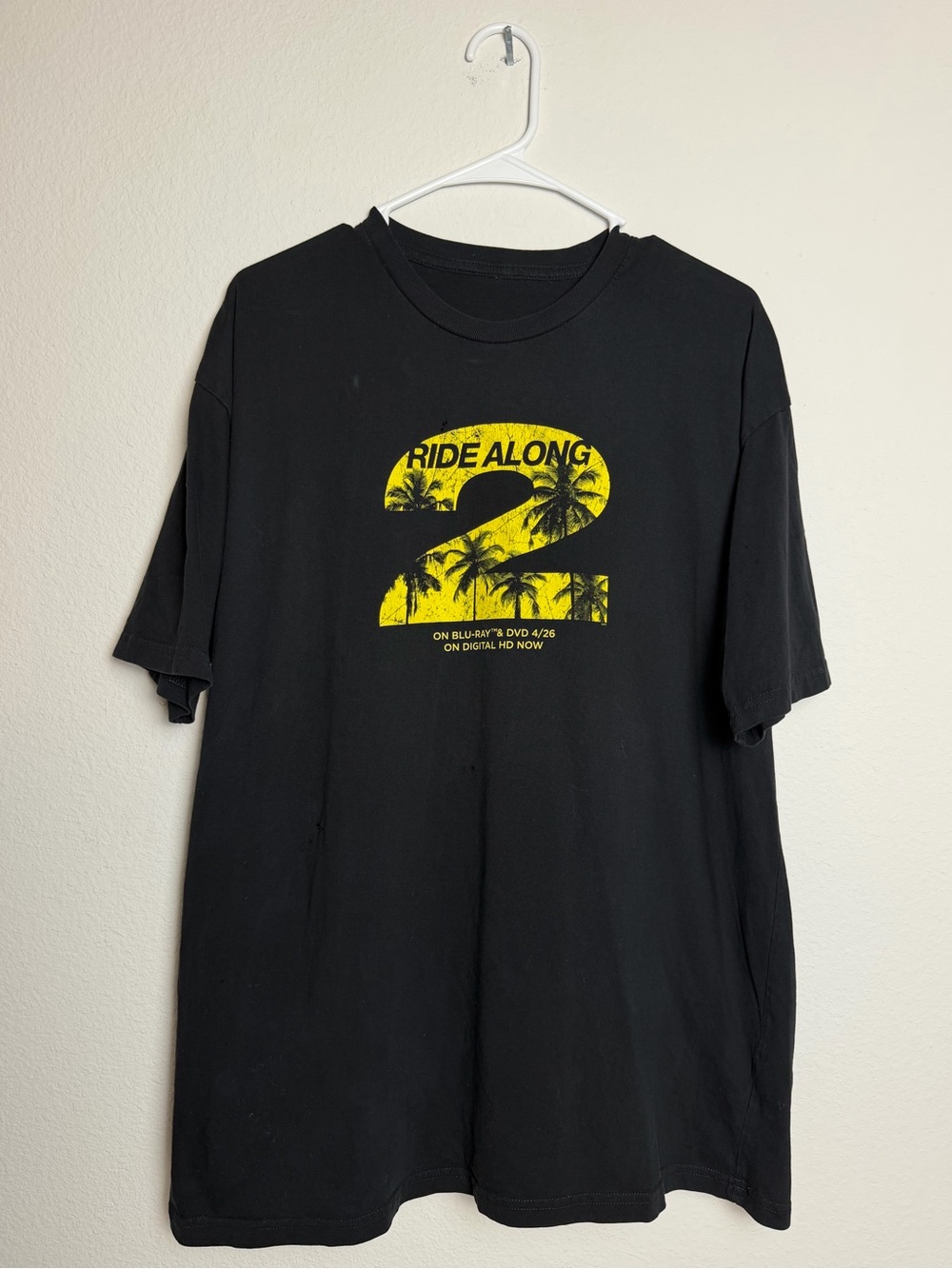 Ride Along 2 Black Graphic Tee - Promotional Print move dvd blue ray shirt large